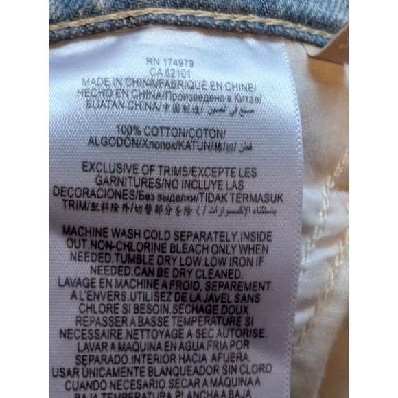 BCBGMAXAZRIA Snap-Vent Light Wash Denim Jeans Size 27" Waist Model Off-Duty Y2K - Picture 7 of 7
